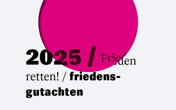 Bild zu Frieden retten! Wie kann Europa am Ziel des Friedens festhalten? Thema des Friedensgutachtens 2025